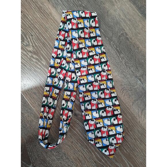 Charlie Brown Snoopy "Joe Cool" Silk Vintage Tie Peanuts‎ #17 - Picture 1 of 5